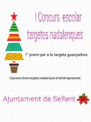 Imagen informativa noticia: Cartel del concurso escolar de tarjetas navideñas.