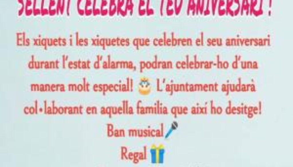 Imagen informativa noticia: cartel de Sellent celebra tu aniversario