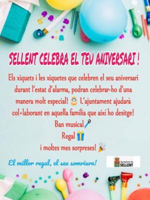 Cartell de Sellent celebra el teu aniversari