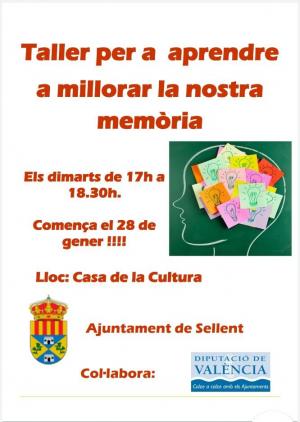 Cartell del taller per a aprendre a millorar la memòria