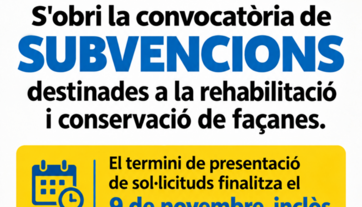 Cartel municipal de subvenciones para fachadas