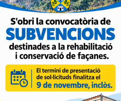 Cartel municipal de subvenciones para fachadas