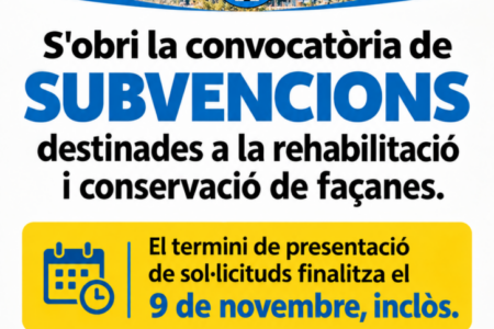 Cartel municipal de subvenciones para fachadas