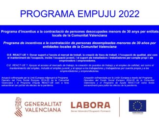 Imatge informativa notícia: cartell del Programa EMPUJU 2022